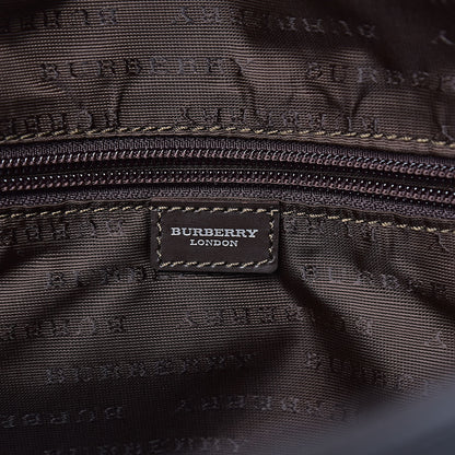 Burberry Smoked Haymarket Check Messenger Bag Brown 6 of 10