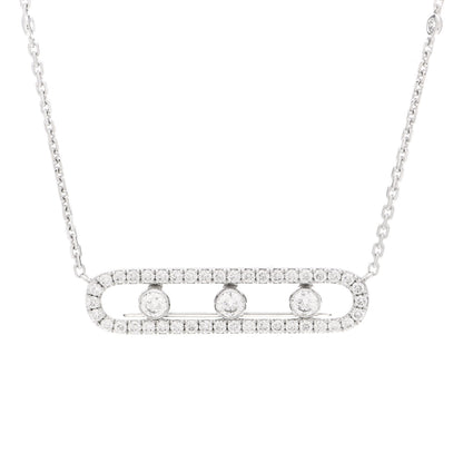 Messika 18K White Gold Diamond Move Pave Necklace 5 of 5