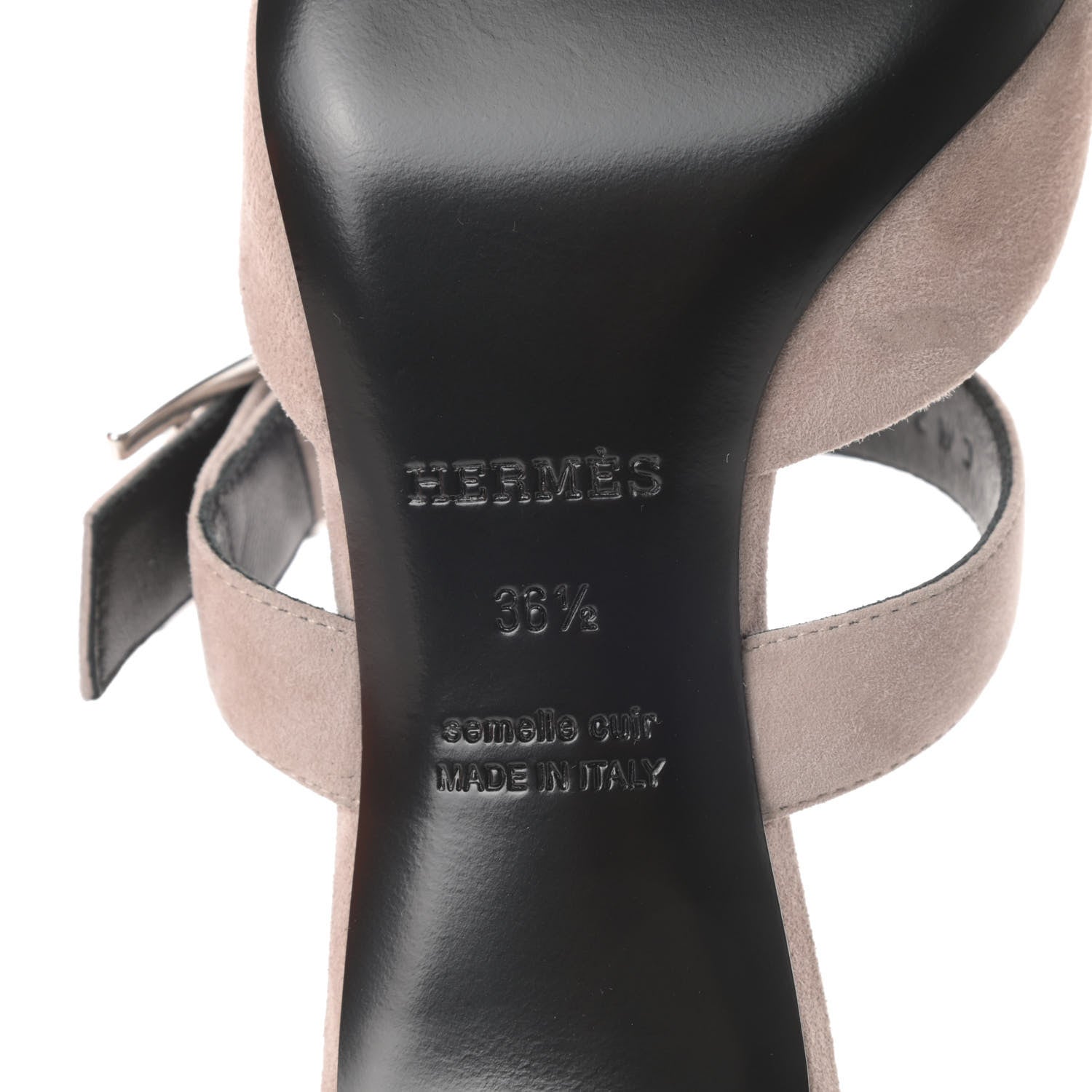 Hermes Suede Goatskin Blink Mules 36.5 Beige Rose 8 of 11