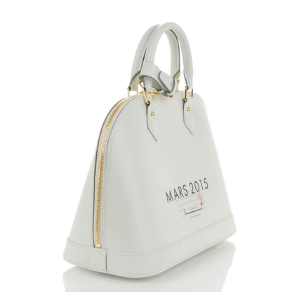 Louis Vuitton Smooth Calfskin Signature Alma PM White 3 of 7