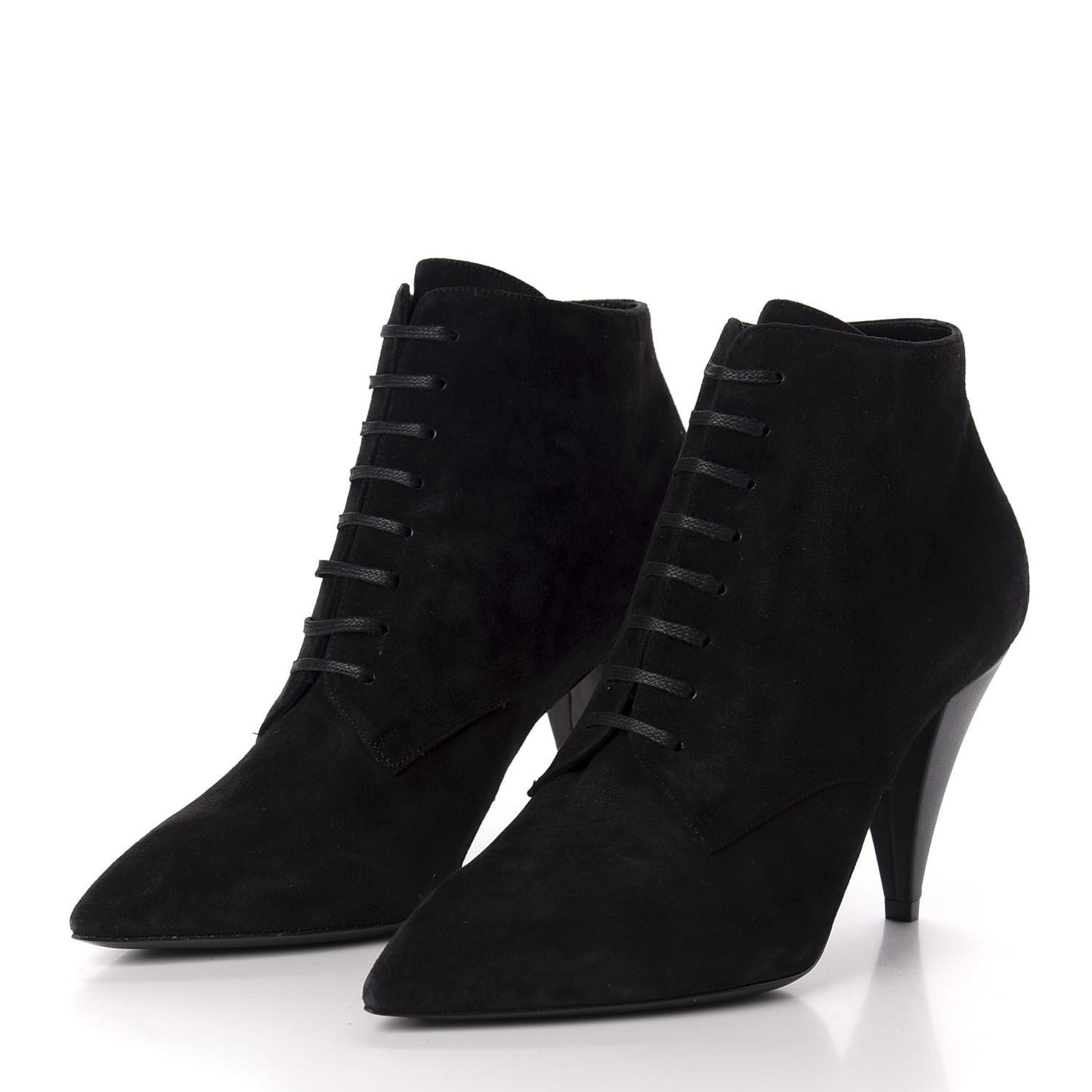 Suede Kiki Lace-Up Ankle Boot 38.5 Black