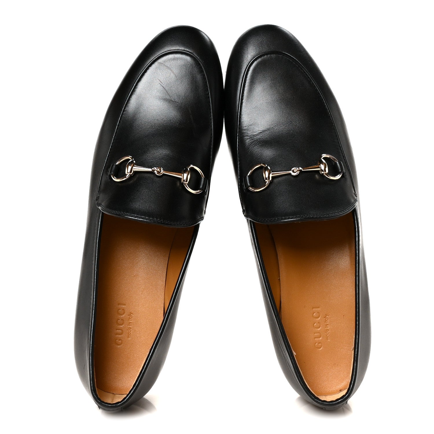 Gucci Calfskin Womens Jordaan Loafers 39 Black 2 of 10