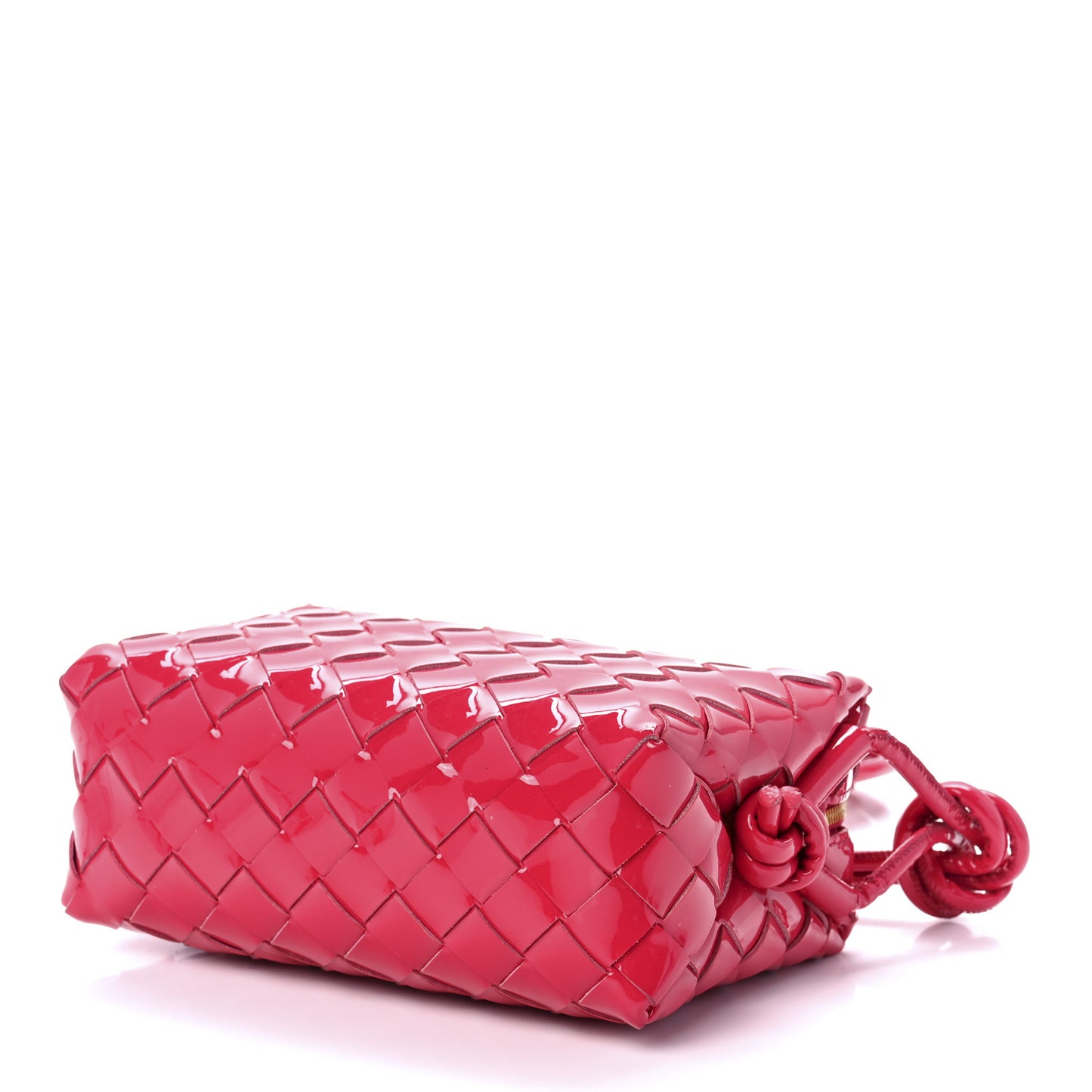 Patent Nappa Intrecciato Mini Loop Camera Bag Candy Stripe