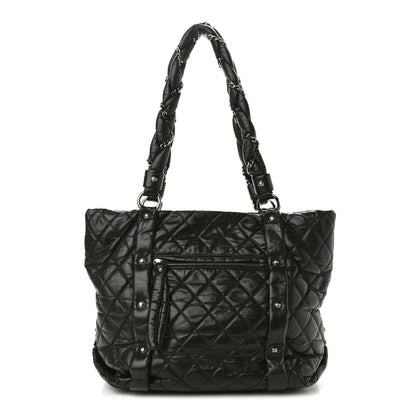 Chanel Distressed Lambskin Vintage Ligne Lady Braid Tote Black 1 of 9