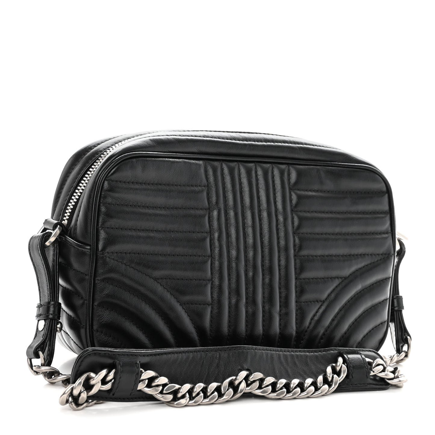 Soft Calfskin Diagramme Camera Bag Black
