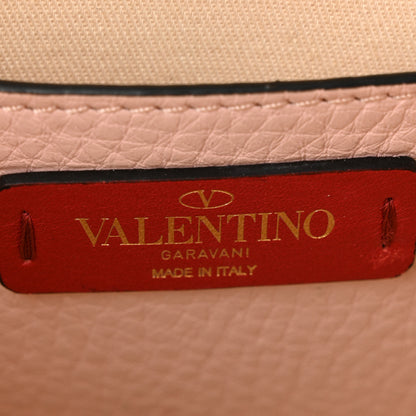 Valentino Garavani Pebbled Calfskin Rockstud Flip Lock Chain Crossbody Bag Poudre 6 of 11