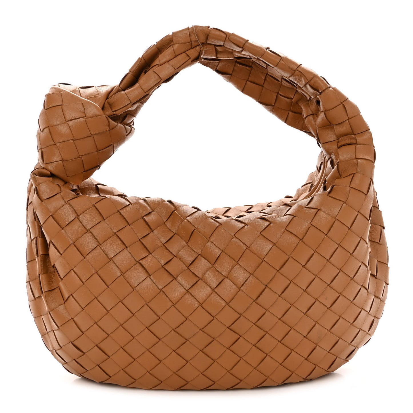 Nappa Intrecciato Teen Jodie Hobo Caramel
