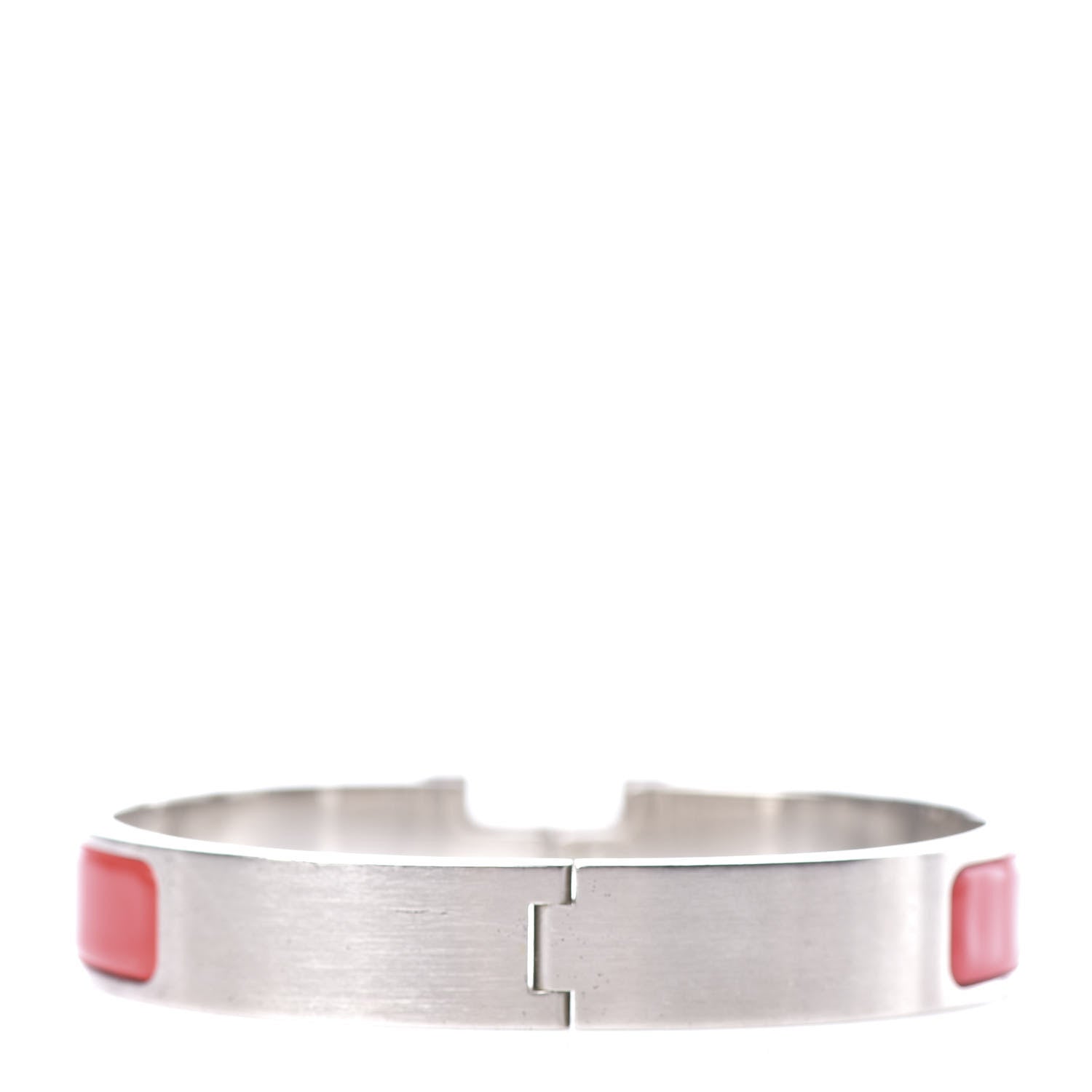 Hermes Matte Enamel Narrow Clic Clac HH Bracelet Rouge Vif 2 of 4
