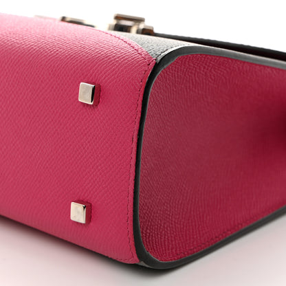 Moynat Carat Calfskin Bicolor Gabrielle PM Fuchsia Tourterelle 9 of 9