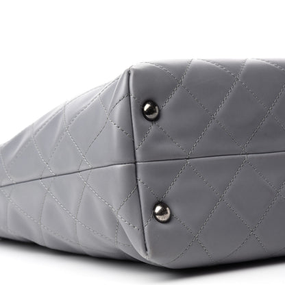 Chanel Lambskin Quilted Shopping Tote Grey 6 of 11