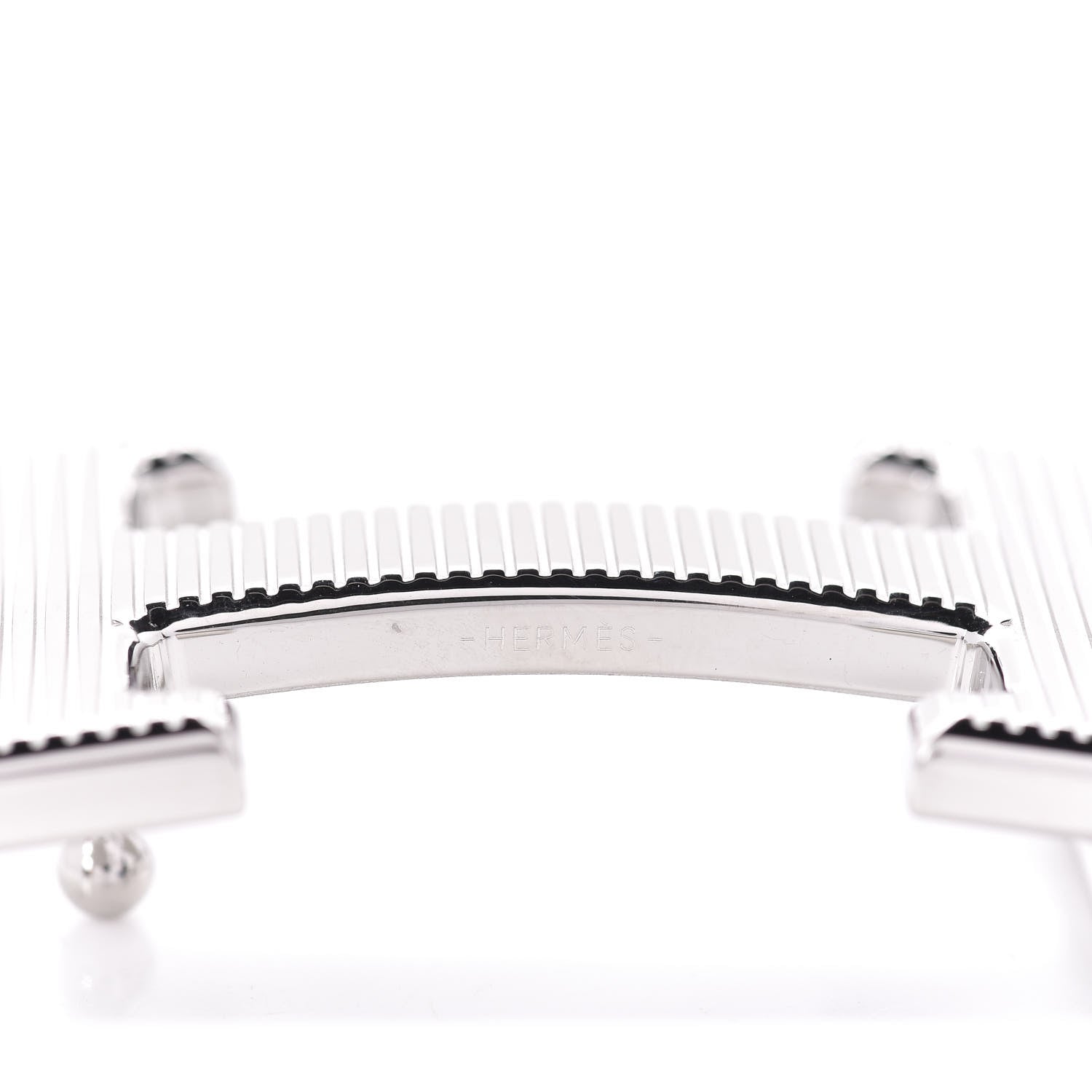 Hermes Palladium Strie 32mm H Belt Buckle 4 of 4