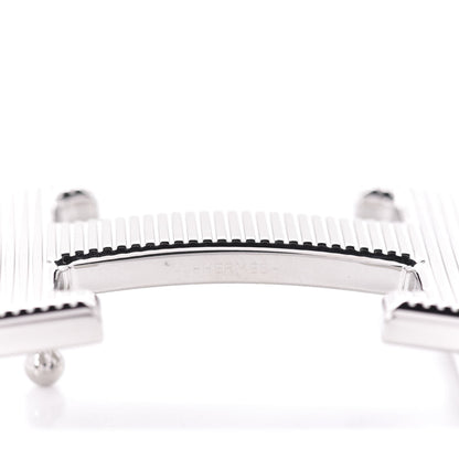 Hermes Palladium Strie 32mm H Belt Buckle 4 of 4