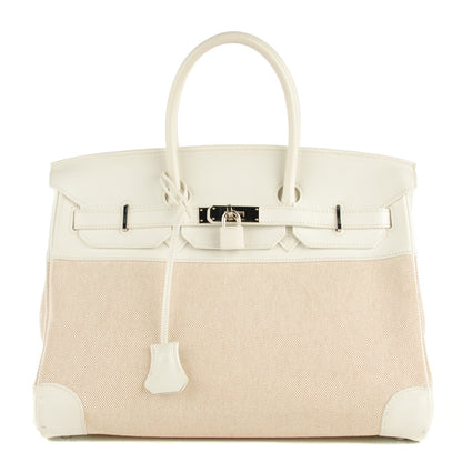 Hermes Toile Swift Birkin 35 White 1 of 17