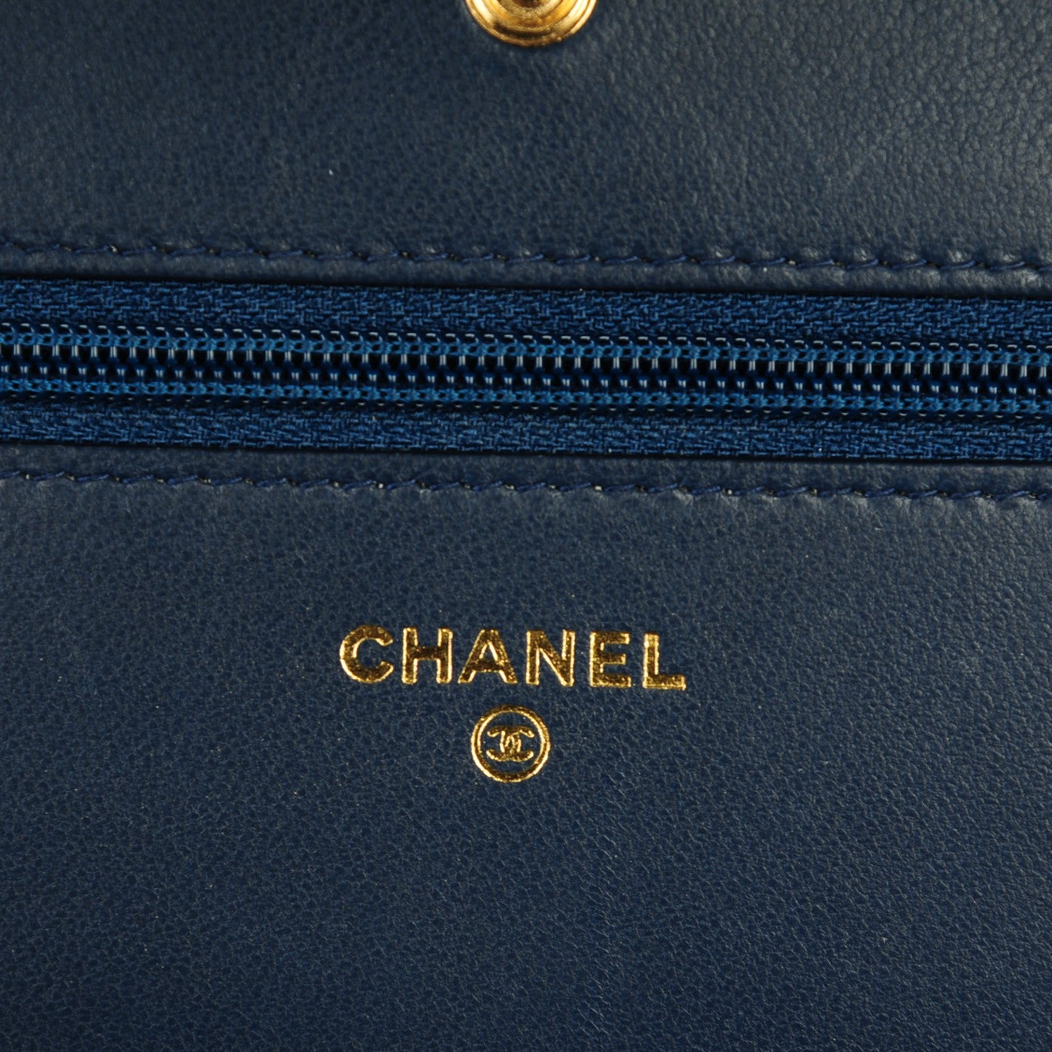 Chanel Lambskin Quilted Boy Wallet On Chain WOC Navy Blue 6 of 8