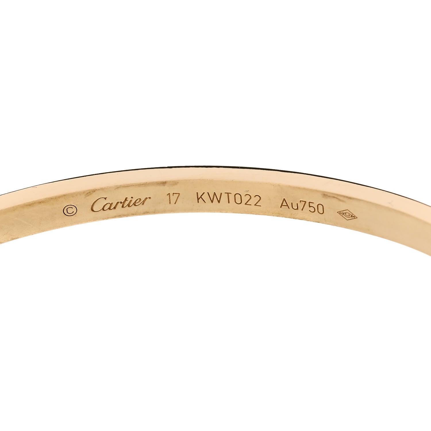 Cartier 18K Yellow Gold Small LOVE Bracelet 17 6 of 8