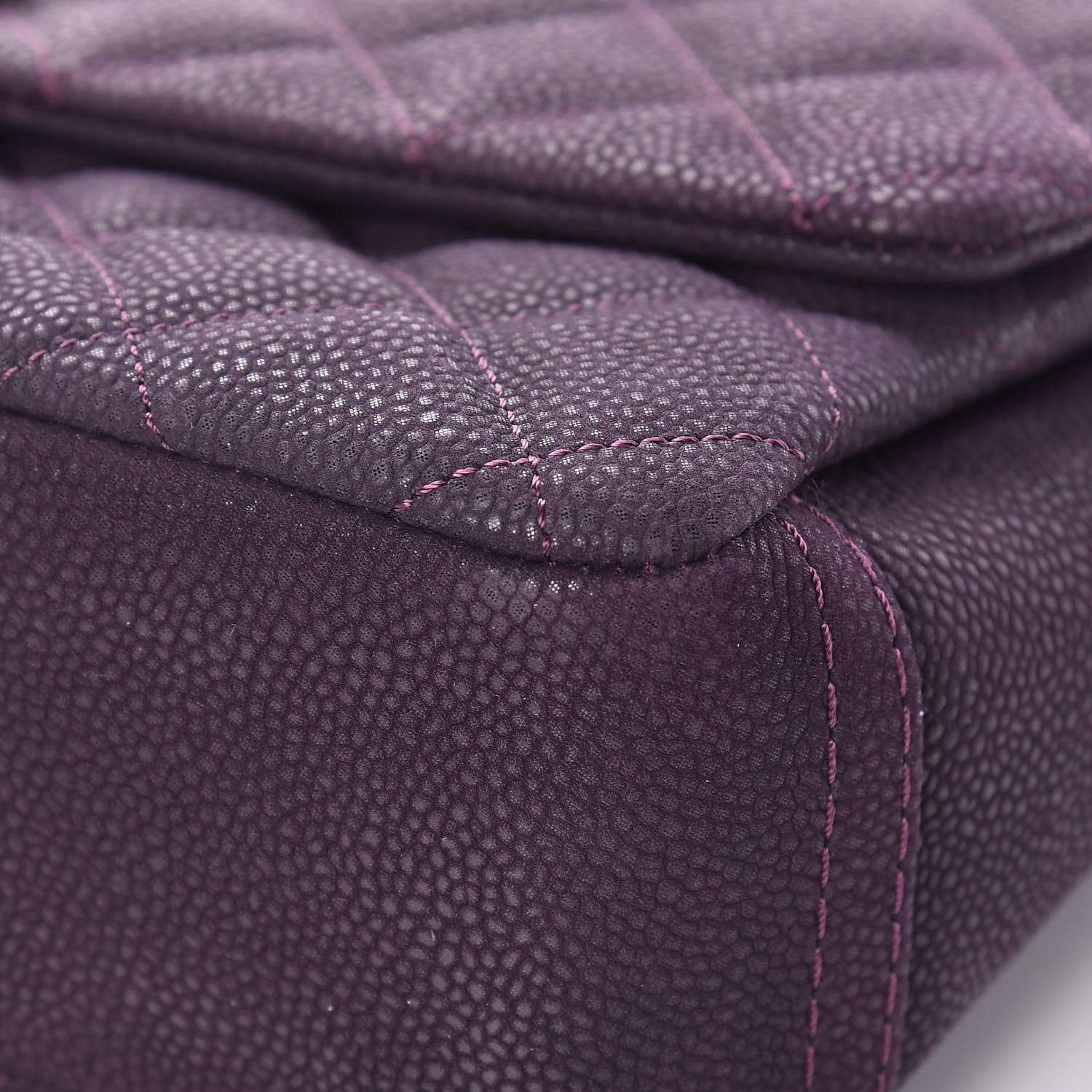 Chanel Iridescent Caviar Quilted Medium Lady Pearly Flap Plum 10 of 18