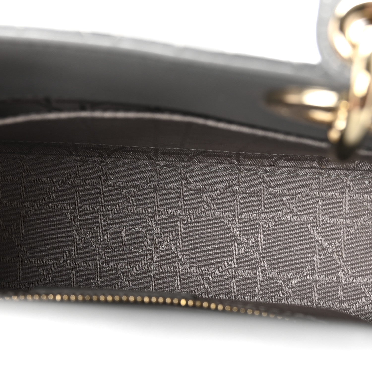 Christian Dior Lambskin Cannage Small My Lucky Badges My Lady Dior Grey 5 of 9
