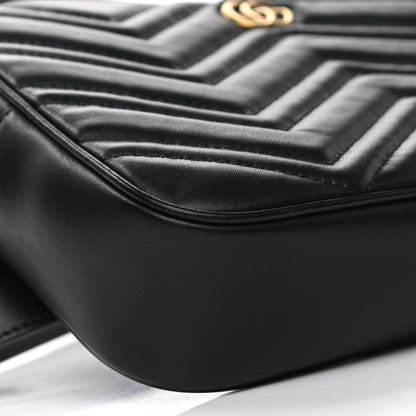 Gucci Calfskin Matelasse Mens GG Marmont Belt Bag 80 32 Black 9 of 10
