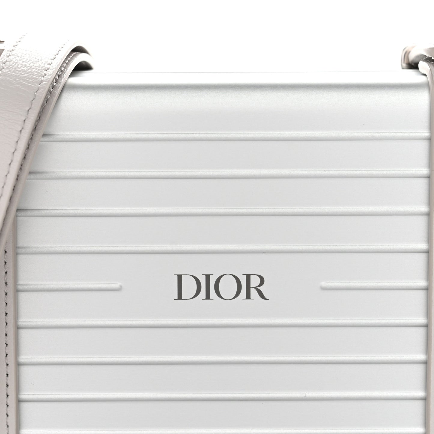 X RIMOWA Aluminum Personal Clutch On Strap Silver