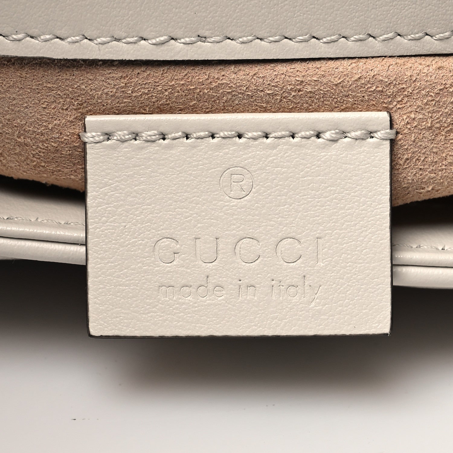 Gucci Calfskin Matelasse Diagonal GG Apple Super Mini GG Marmont Shoulder Bag Ivory 6 of 12