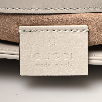 Gucci Calfskin Matelasse Diagonal GG Apple Super Mini GG Marmont Shoulder Bag Ivory 6 of 12