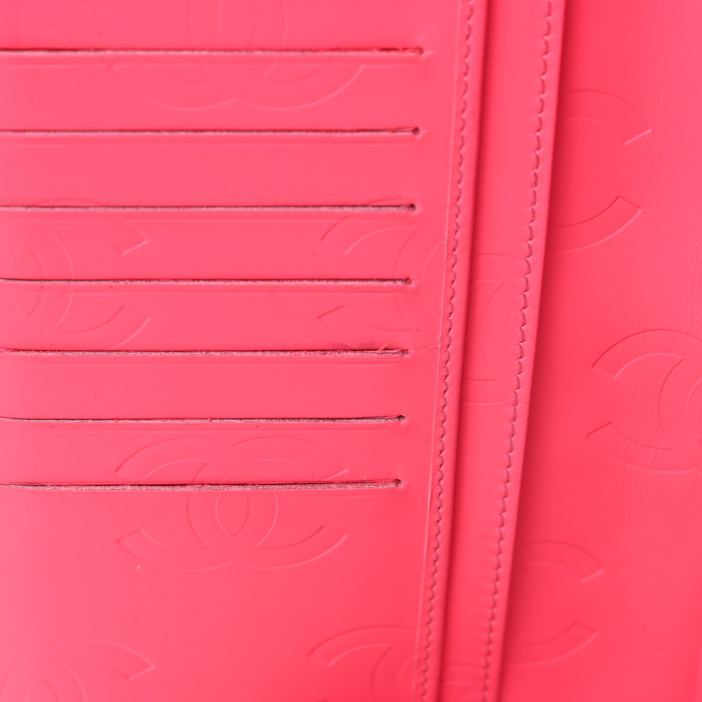 Calfskin Quilted Cambon Yen Wallet Black