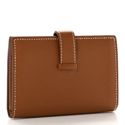 Hermes Epsom Bearn Card Holder Wallet Gold 2 of 6