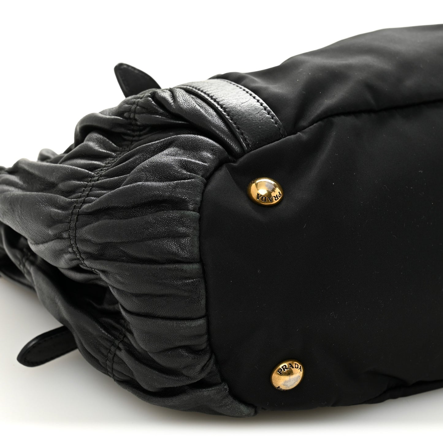 Tessuto Nylon Gaufre Shopping Satchel Black