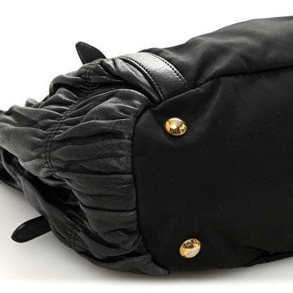 Prada Tessuto Nylon Gaufre Shopping Satchel Black 9 of 10