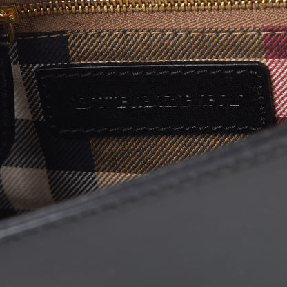 Burberry Polished Bridle Calfskin Studded Small Abbott Crossbody Bag Black 6 of 13