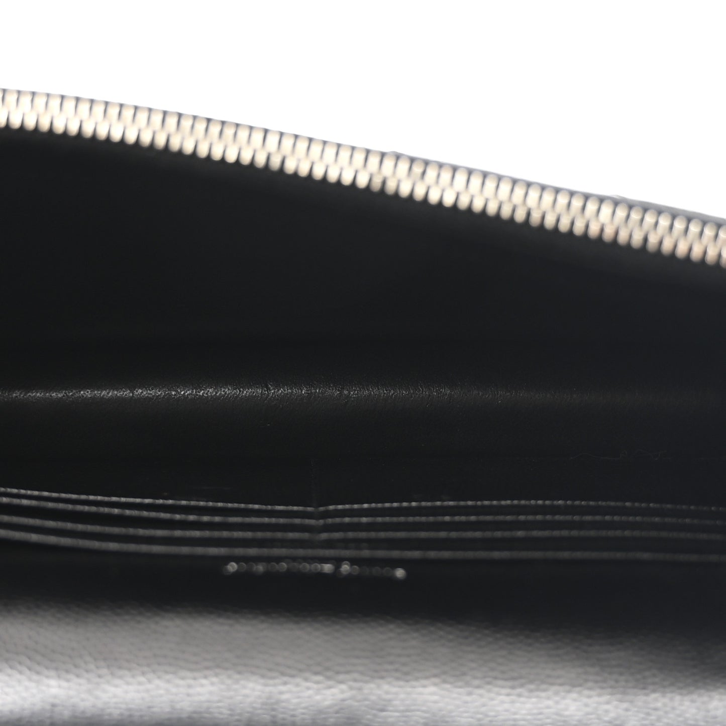 Grain De Poudre Matelasse Chevron Monogram Envelope Chain Wallet Black