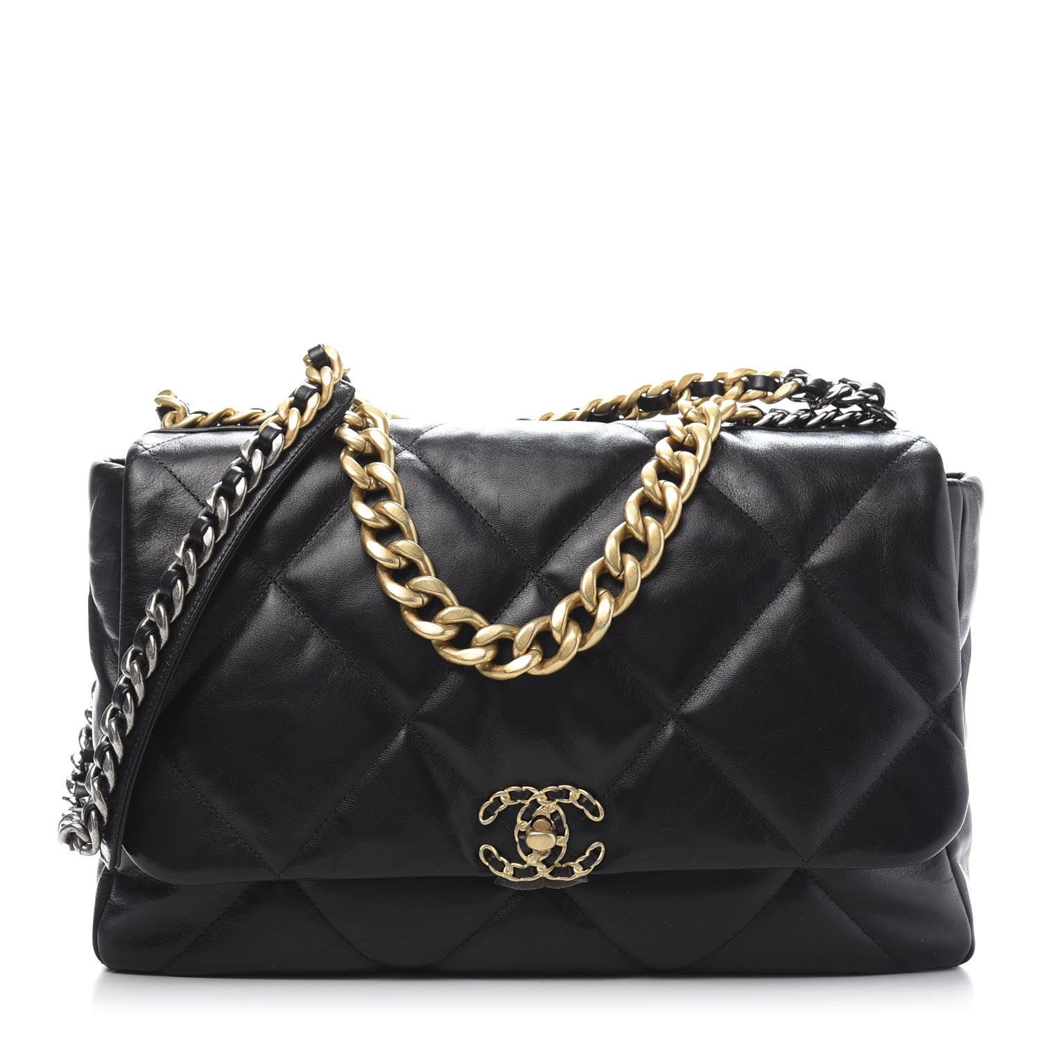 Chanel Goatskin Quilted Maxi 19 Flap Black 1 of 11