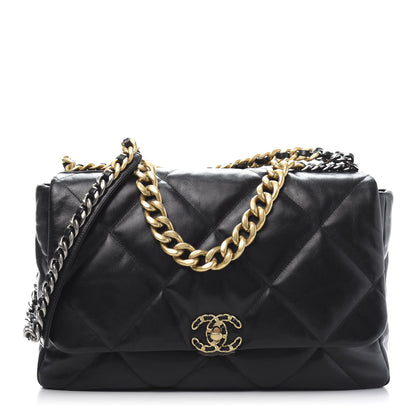 Chanel Goatskin Quilted Maxi 19 Flap Black 1 of 11