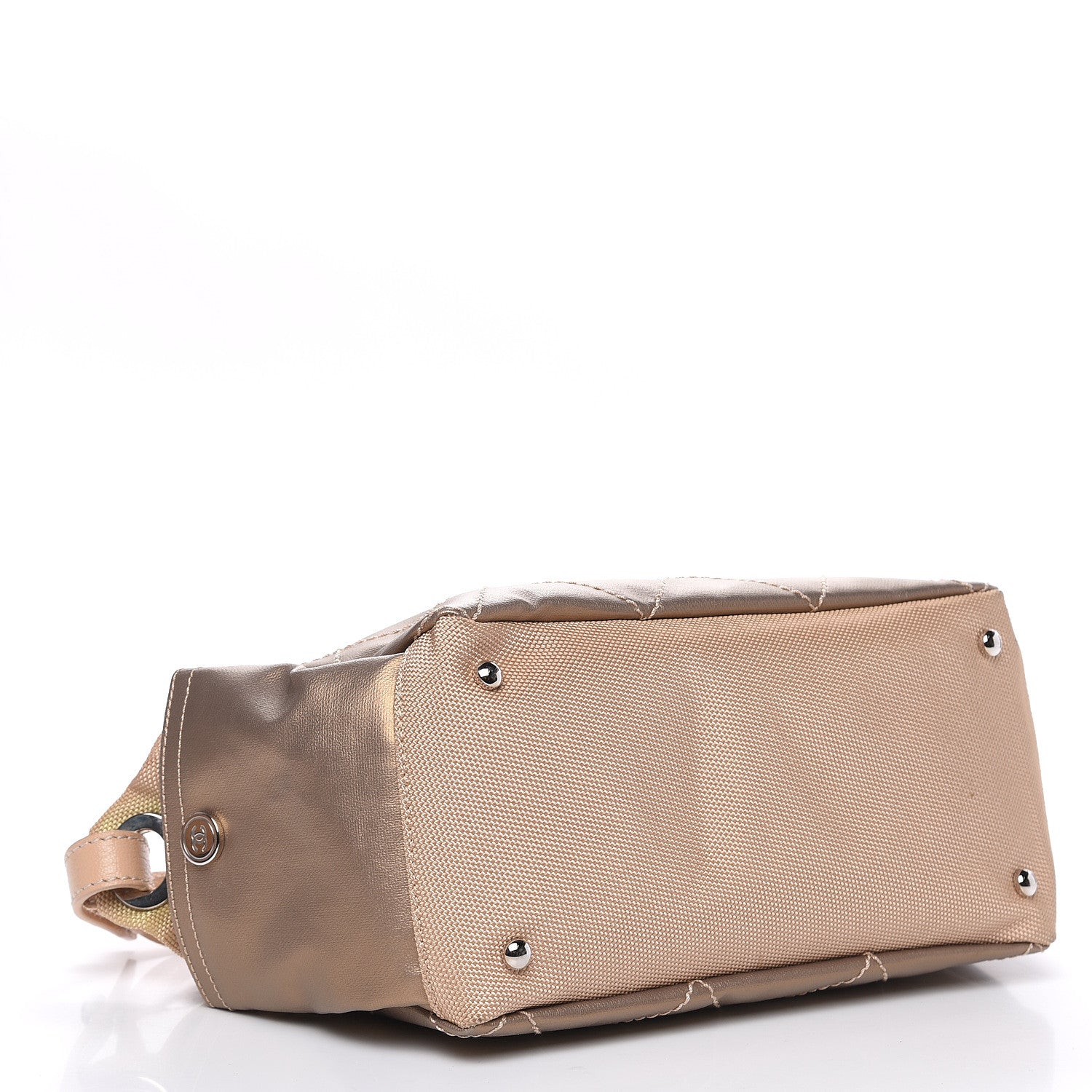 Chanel Coated Canvas Paris Biarritz Hobo Gold 4 of 10