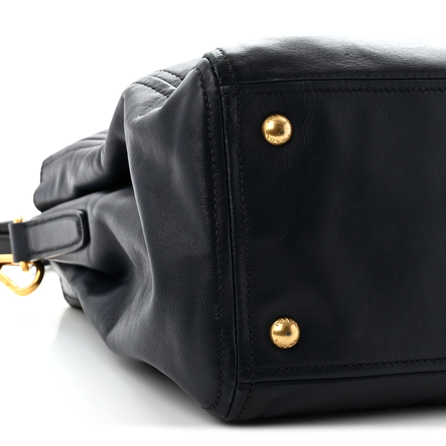 Prada Soft Calfskin Double Zip Shoulder Bag Baltico 9 of 11