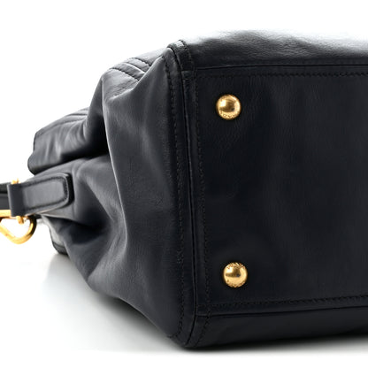 Prada Soft Calfskin Double Zip Shoulder Bag Baltico 9 of 11