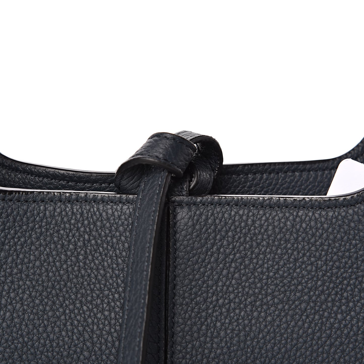 Baby Grained Calfskin Medium Tri-Fold Bag Dark Sea