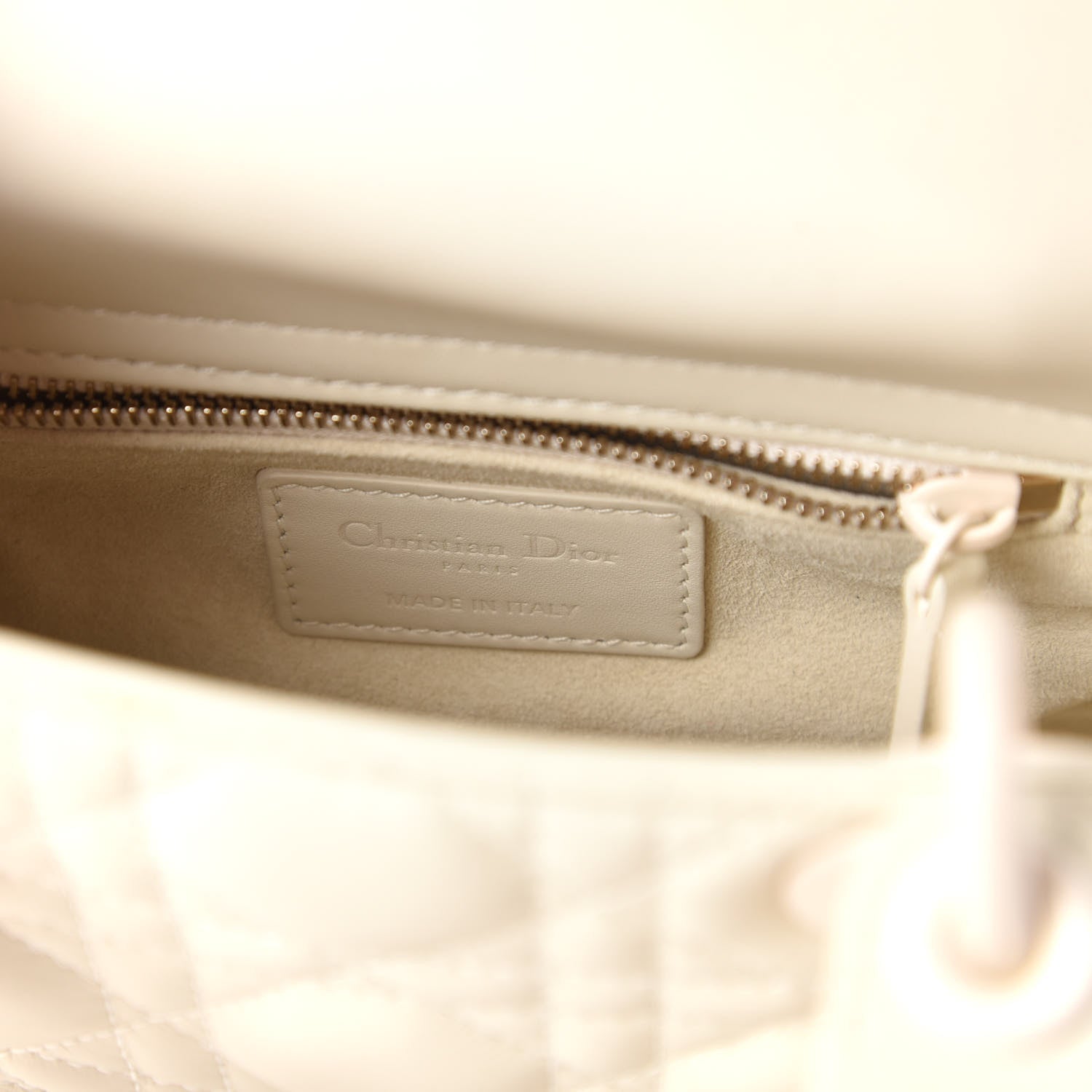 Christian Dior Ultra Matte Calfskin Cannage Mini Lady Dior White 8 of 10
