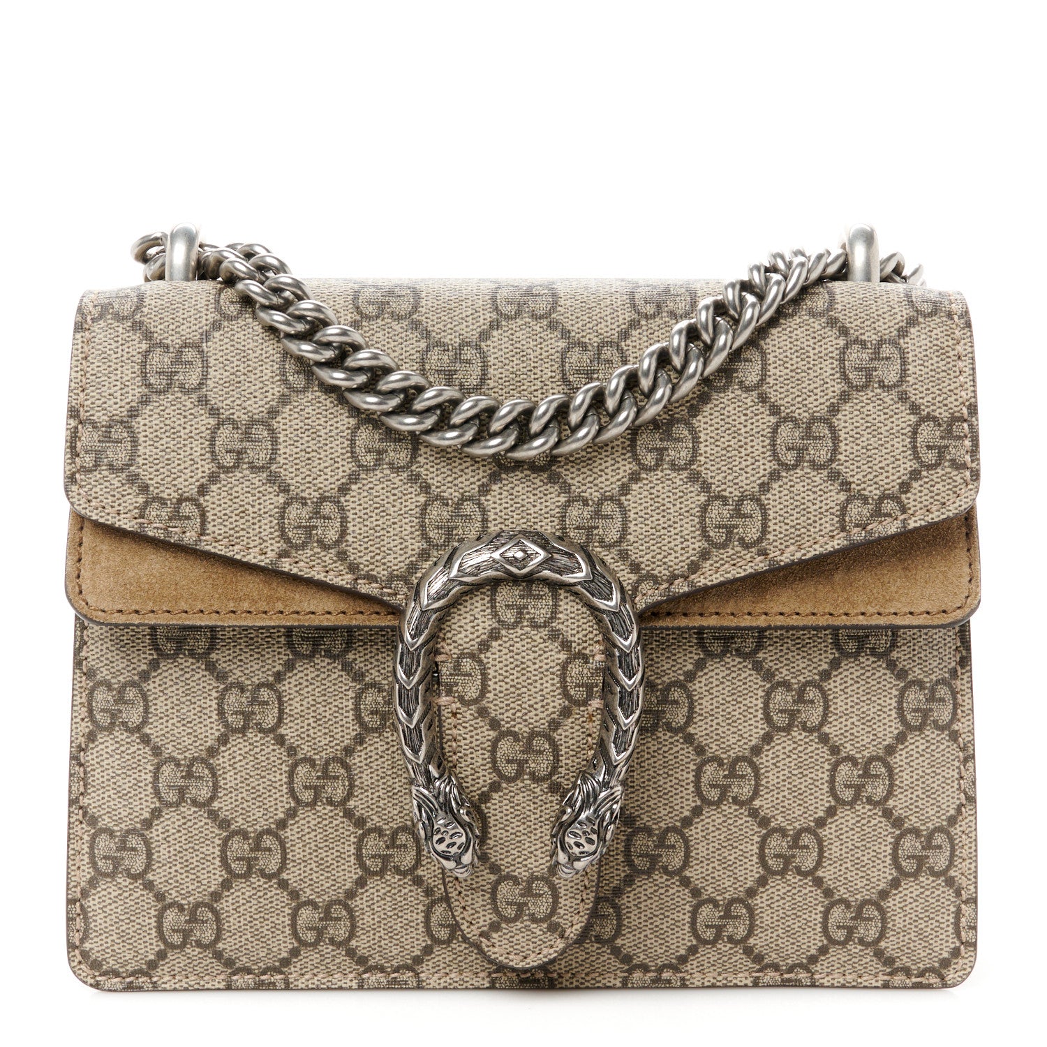 Gucci GG Supreme Monogram Mini Dionysus Shoulder Bag Taupe 1 of 12