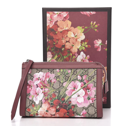 Gucci GG Supreme Monogram Blooms Small Cosmetic Case Beige Multicolor Dry Rose 11 of 11