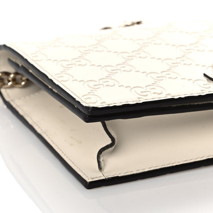 Gucci Guccissima Signature Bowy Chain Wallet Mystic White 7 of 10