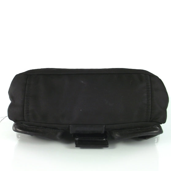 Tessuto Buckle Shoulder Bag Black
