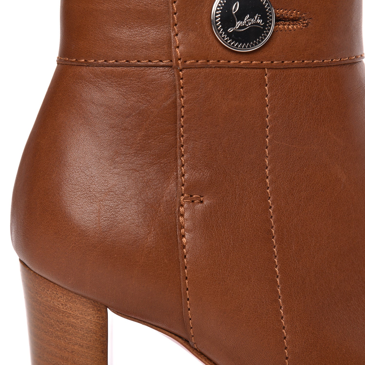 Christian Louboutin Calfskin Janis 85 Booties 36 Cuoio 9 of 11
