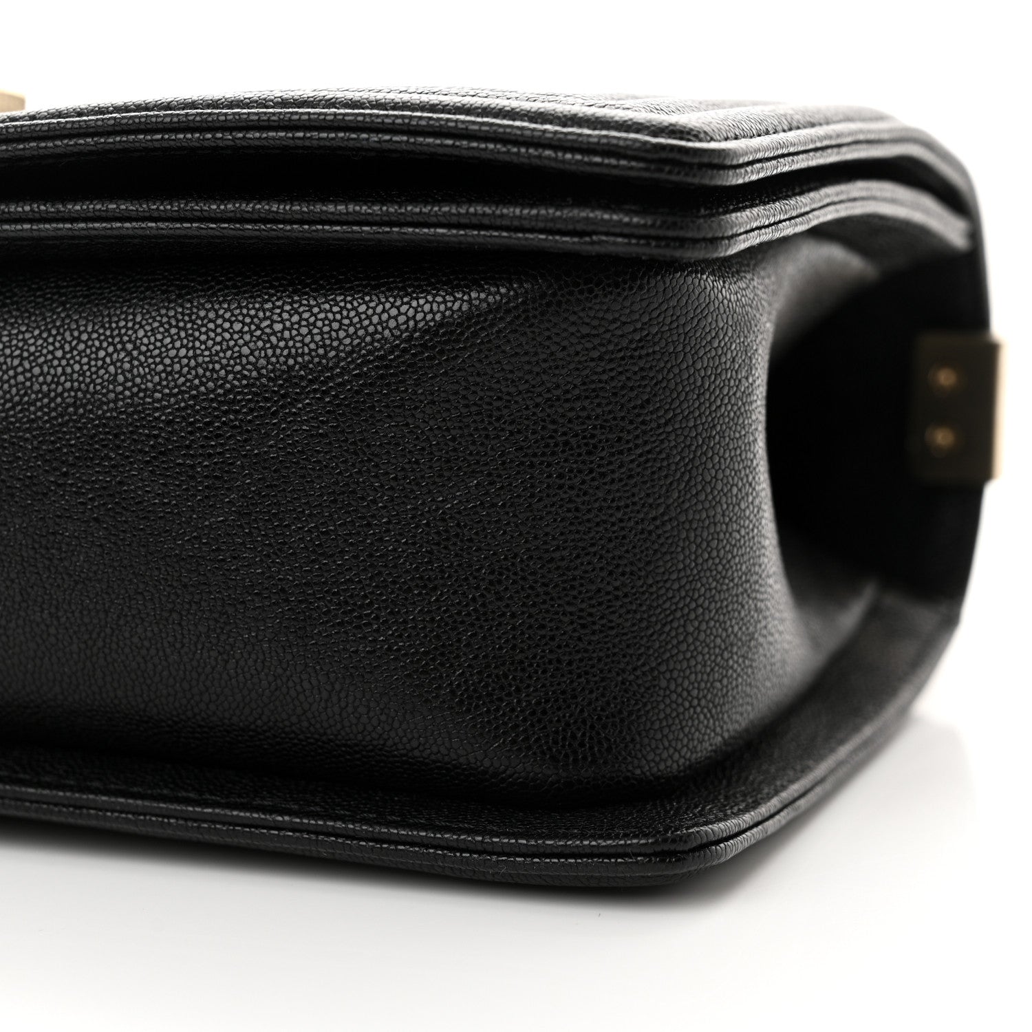 Chanel Caviar Chevron Quilted Medium Boy Flap Black 10 of 11