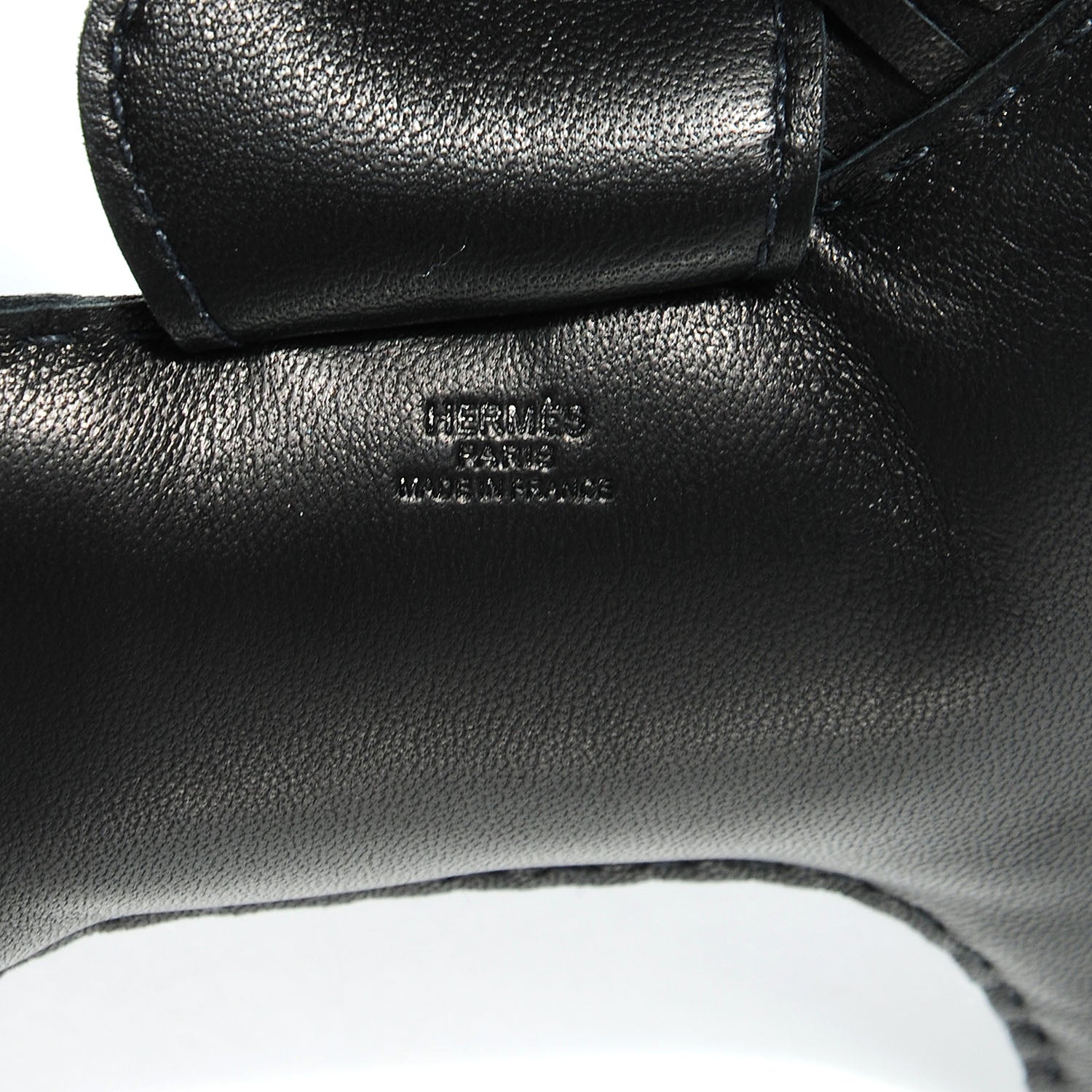 Hermes Milo Lambskin Grigri Rodeo Horse Bag Charm GM So Black 3 of 4