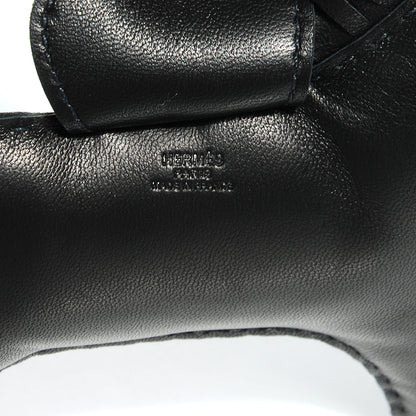 Hermes Milo Lambskin Grigri Rodeo Horse Bag Charm GM So Black 3 of 4