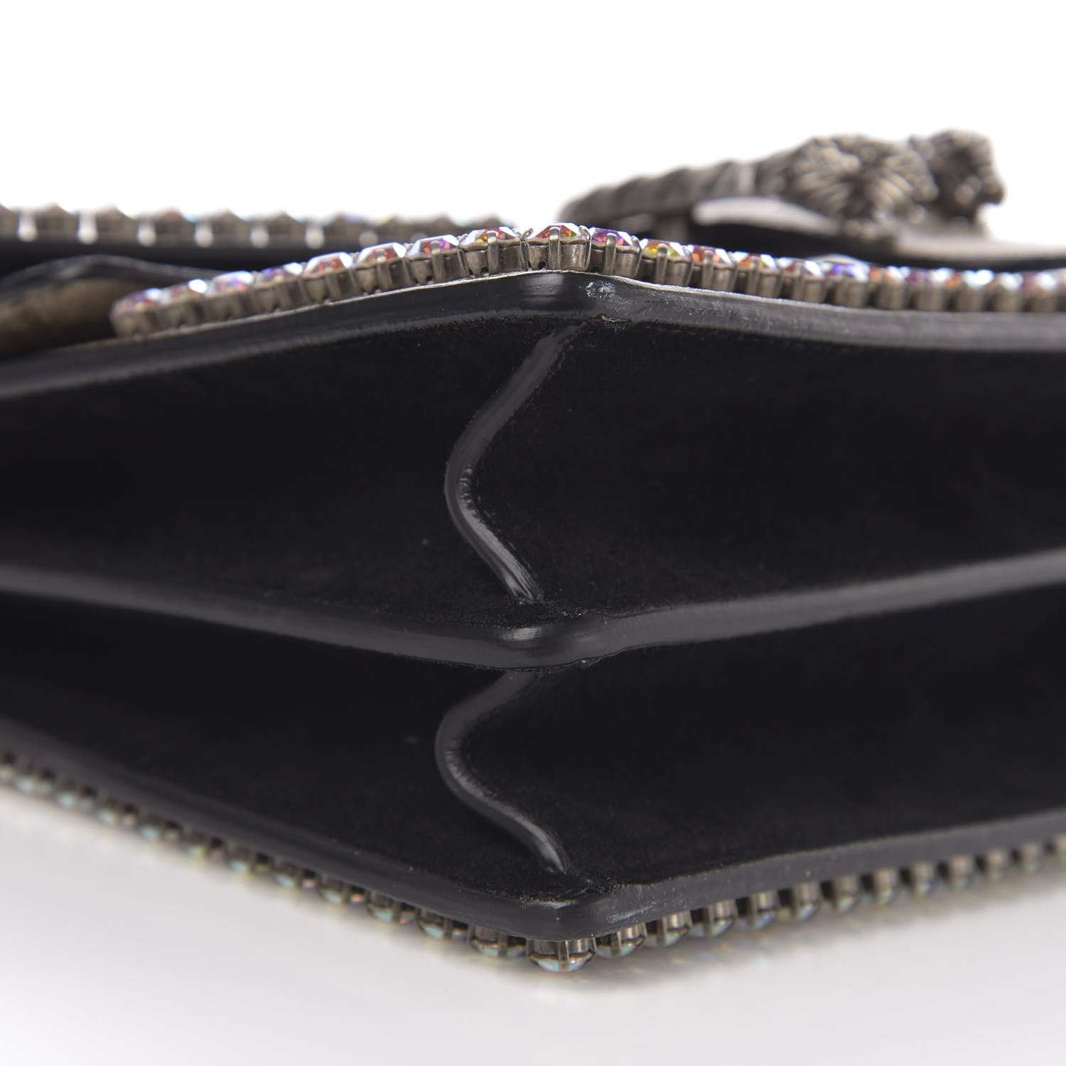Gucci GG Supreme Monogram Crystal Medium Dionysus Shoulder Bag Black 7 of 10