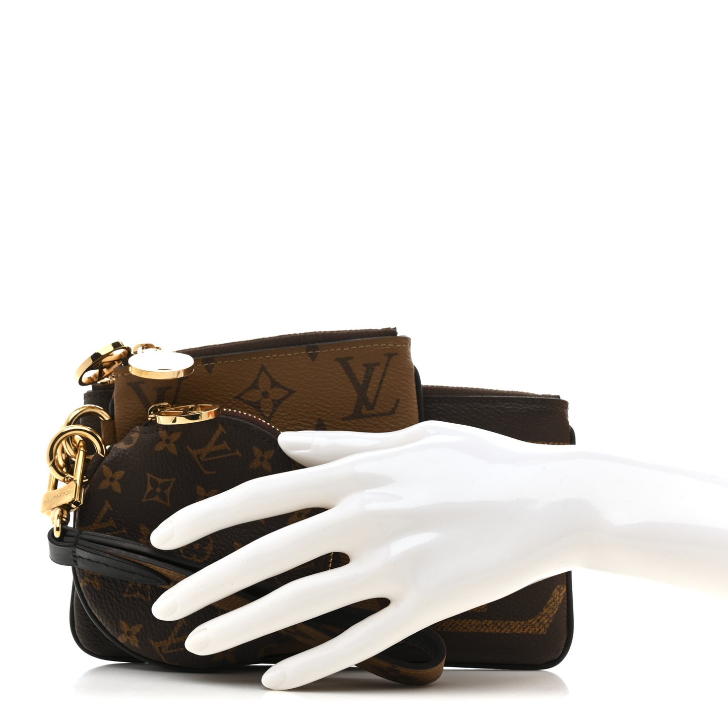 Reverse Monogram Giant Trio Pouch