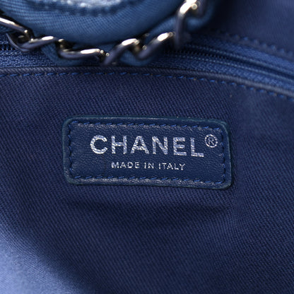 Chanel Woven Straw Raffia Medium Deauville Tote Blue 5 of 9