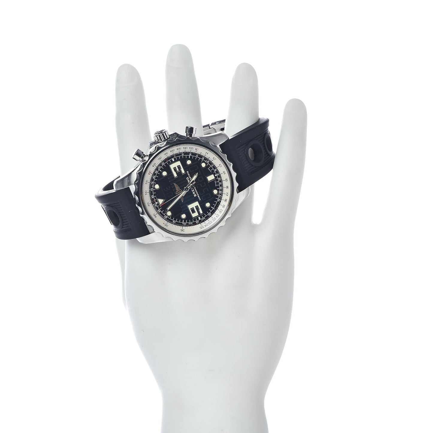 Stainless Steel 48mm Chronospace Chronograph Quartz Watch Black A78365